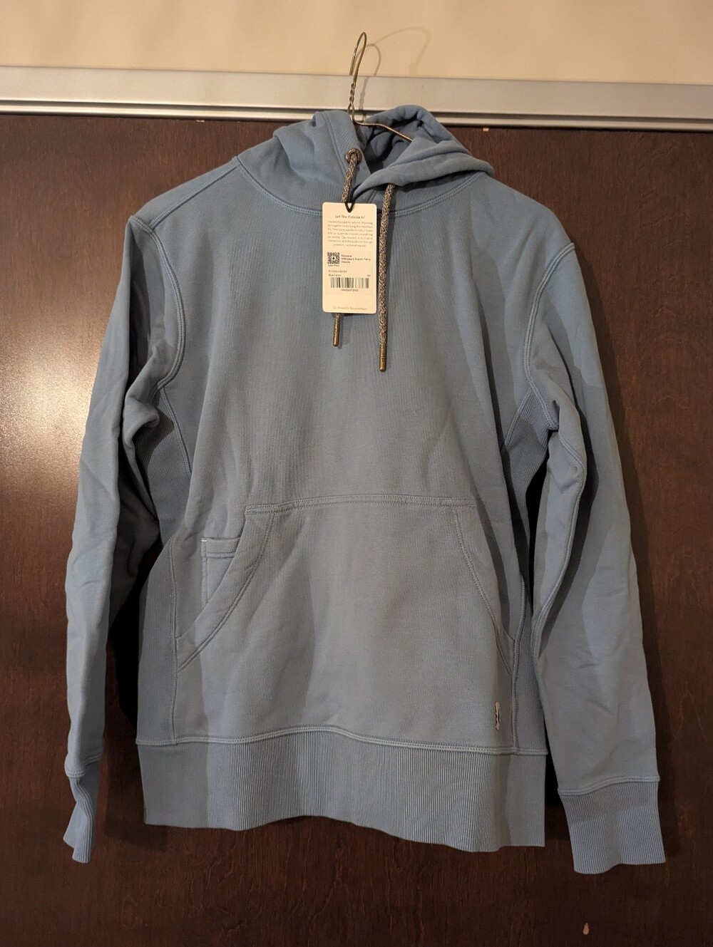 NWT Stio Whitebark French Terry Hoodie Blue Heron Womens Size Small